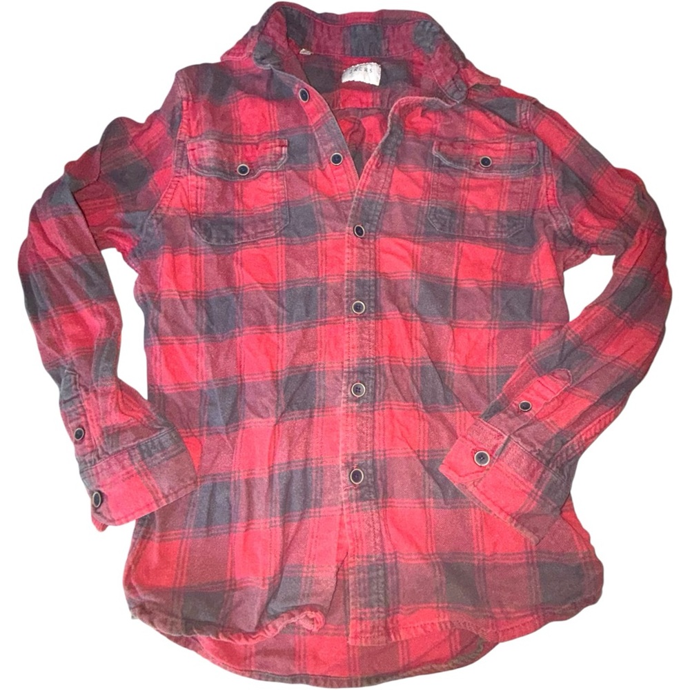 Jachs Mens Red and Black Plaid Shirt